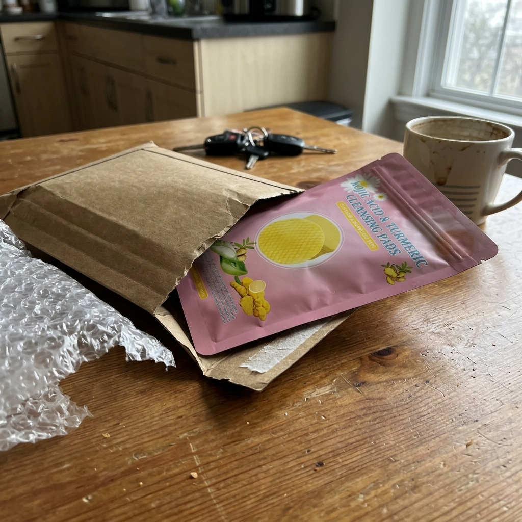 The order fresh out of its shipping mailer